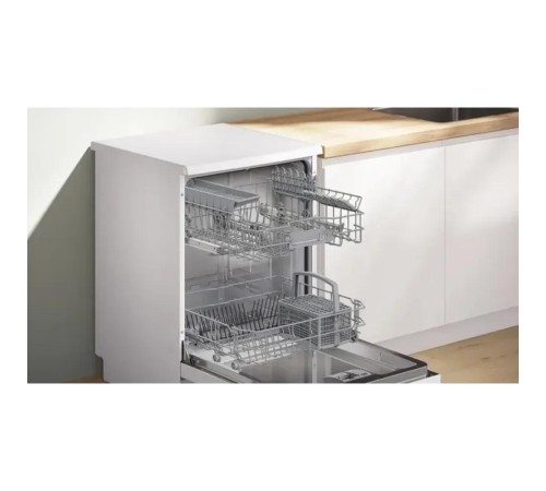 Посудомоечная машина BOSCH Serie 2, Отдельностоящая посудомоечная машина 60см., Silence; 12 комплектов цвет:белый; Класс энергопотребления A++; уровень шума 48  дБ; 6 программ, половинная загрузка , дисплей, таймер