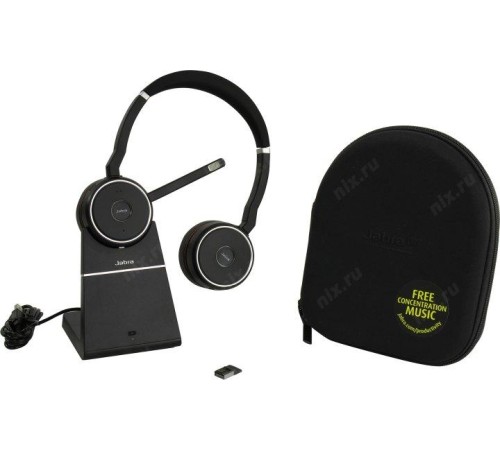 Гарнитура беспроводная/ Jabra Evolve 75 Stereo UC, Charging stand & Link 370