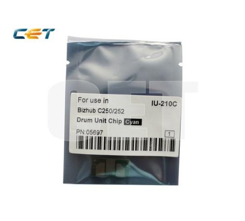 -/ Чип драм-юнита для KONICA MINOLTA Bizhub C250/C252 (CET) Cyan, (WW), 45000 стр., CET5697