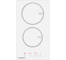 Индукционная варочная панель/ Индукционная варочная панель MAUNFELD CVI292WH, домино, сенсорное управление, мощность конфорок 1200, 1800 Вт, таймер, автоматическое выключение, бустер, блокировка панели, пауза, белый цвет