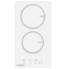 Индукционная варочная панель/ Индукционная варочная панель MAUNFELD CVI292WH, домино, сенсорное управление, мощность конфорок 1200, 1800 Вт, таймер, автоматическое выключение, бустер, блокировка панели, пауза, белый цвет