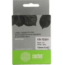 -/ Картридж ленточный Cactus CS-TZ231 TZe-231 черный для Brother 1010/1280/1280VP/2700VP