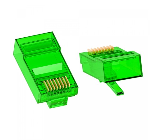 Greenconnect Коннектор цветной RJ-45 cat.5e UTP Male, для многожильного кабеля, 8p8c 15 шт (3 цвета по 5 шт), GCR-51802 Greenconnect Коннектор цветной RJ-45 cat.5e UTP Male, для многожильного кабеля, 8p8c 15 шт (3 цвета по 5 шт), GCR-51802
