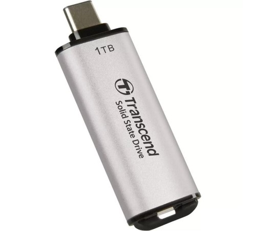 Флеш-накопитель/ Transcend External SSD ESD300C 1 TB, Type C, 10Gbps (3.2 Gen2), R/W 1050/950MB/s, 60.1x20x7.8 mm, 9g,Silver Флеш-накопитель/ Transcend External SSD ESD300C 1 TB, Type C, 10Gbps (3.2 Gen2), R/W 1050/950MB/s, 60.1x20x7.8 mm, 9g,Silver