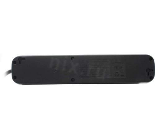 Удлинитель с заземлением Defender M550 5.0 м, 5 розеток, черный/ Power supply grounded Defender M550 5.0 m, 5 outlets, black