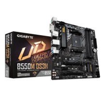 Мат. плата GIGABYTE B550M DS3H, AM4, B550, 4*DDR4, 4*SATA, 2*M.2, 4*USB 3.2, 4*USB 2.0, 2*PCIx16, 1*PCIx1, HDMI+DVI, mATX