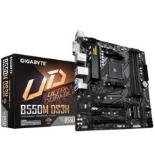 Мат. плата GIGABYTE B550M DS3H, AM4, B550, 4*DDR4, 4*SATA, 2*M.2, 4*USB 3.2, 4*USB 2.0, 2*PCIx16, 1*PCIx1, HDMI+DVI, mATX