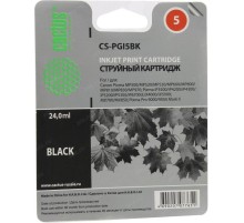 -/ Картридж струйный Cactus CS-PGI5BK черный (23.6мл) для Canon Pixma MP470/MP500/MP520/MP530/MP600/MP8