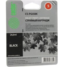 -/ Картридж струйный Cactus CS-PGI5BK черный (23.6мл) для Canon Pixma MP470/MP500/MP520/MP530/MP600/MP8