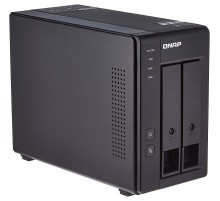 Полка расширения сетевого хранилища без дисков/ channel QNAP DAS TR-002 2-Bay 2.5/3.5 SATA  Type-C USB 3.1 Gen 1 (5 Gb/s ) Direct Attached Storage with Hardware RAID