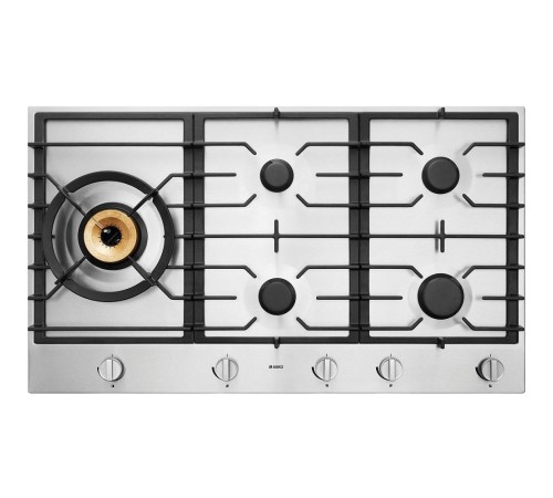 Встраиваемые газовые панели ASKO/ Арт. 476665 ; Газ,  4.8х90x52.8 см, гибридные конфоки А+, 1 конфорка Super Vario Wok, независимая, чугунные решетки, круглая решетка для приготовления на WOK-конфорке, автоподжиг, газконтроль, основание из нержавеющей ста