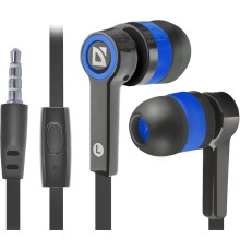 Defender Гарнитура для смартфонов Pulse 420 черный + синий, вставки