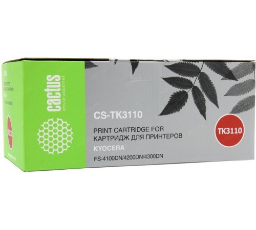 -/ Картридж лазерный Cactus CS-TK3110 TK-3110 черный (15500стр.) для Kyocera Ecosys FS-4100DN/4200DN/43