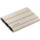 Внешние HDD и SSD/ Samsung External SSD T7 Shield, 1TB, Type C-to-C/A, USB 3.2 Gen2, R/W 1050/1000MB/s, IP65, 88x59x13mm, 98g, Beige (12 мес.)