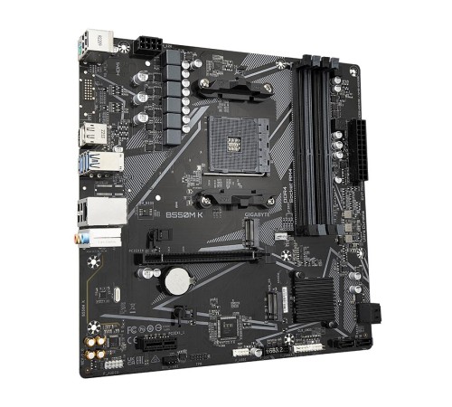 Материнская плата/ MB GIGABYTE AMD B550 sAM4, 4xDDR4(128GB), HDMI 2.1/DP, 1xPCIe 4.0x16, 1xPCIe 3.0, 1xLAN, 4xSATA 6Gb/s, 2xM.2, 4xUSB 3.2, 4xUSB 2.0, 1xPS/2, mATX Материнская плата/ MB GIGABYTE AMD B550 sAM4, 4xDDR4(128GB), HDMI 2.1/DP, 1xPCIe 4.0x16, 1xPCIe 3.0, 1xLAN, 4xSATA 6Gb/s, 2xM.2, 4xUSB 3.2, 4xUSB 2.0, 1xPS/2, mATX