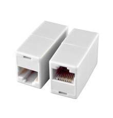 GCR Соединитель телефонного кабеля RJ-11 6p4c, белый, GA-RJ11-PR