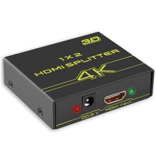 Разветвитель HDMI v1.4, 1 на 2 выхода, 4Kx2K 30Hz / 1080p 120Hz / 3D 60Hz, GCR серия Greenline, GL-v102