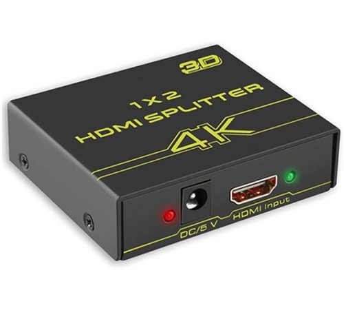 Разветвитель HDMI v1.4, 1 на 2 выхода, 4Kx2K 30Hz / 1080p 120Hz / 3D 60Hz, GCR серия Greenline, GL-v102