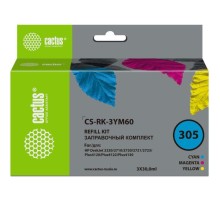 -/ Заправочный набор Cactus CS-RK-3YM60 №305 многоцветный 3x30мл для HP DeskJet 2710/2120/2721/2722