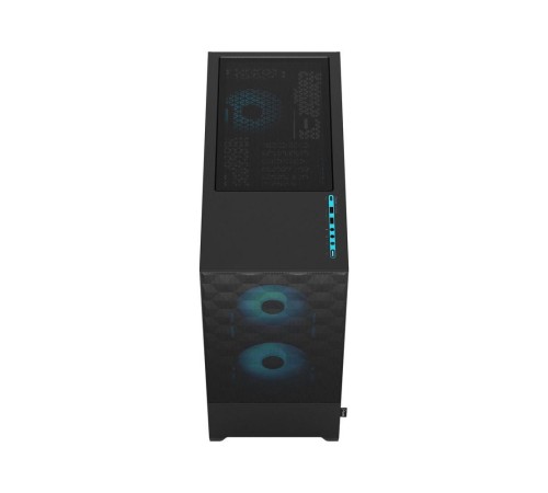 Корпус ПК без блока питания/ Case Fractal Design Pop Air RGB Cyan Core TG Clear Tint, Midi-Tower, 3x120mm RGB, 2xUSB-A 3.2 ATX, mATX, mITX Black/Cyan