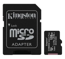 Карта памяти/ Kingston Canvas Select Plus microSDXC 128Gb Class 10 Flash U1 V10  R/W 100/85 MB/s with adapter