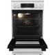 Плита Gorenje/ Плита Gorenje, полезный объем 70 л, эргономичные переключатели, сенсорный программатор IconLED, эмаль SilverMatte, очистка паром, индикатор остаточного тепла для каждой конфорки, дверца CompactDoor 2 стекла + 1 термослой, стеклокерамическая
