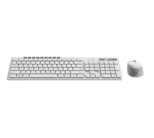 Комплект беспроводной Genius SlimStar 8230 BT (клавиатура Slimstar 8230/K + мышь slimstar 8230/M), белый