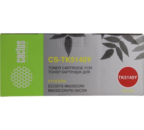 -/ Картридж лазерный Cactus CS-TK5140Y TK-5140Y желтый (5000стр.) для Kyocera Ecosys M6030cdn/M6530cdn/