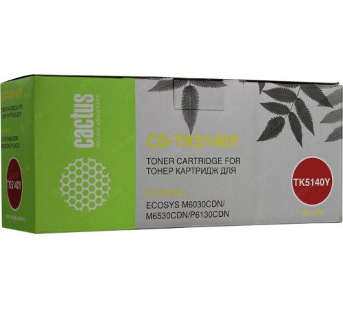 -/ Картридж лазерный Cactus CS-TK5140Y TK-5140Y желтый (5000стр.) для Kyocera Ecosys M6030cdn/M6530cdn/