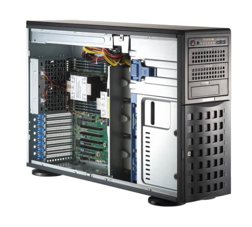 Серверная платформа в сборе/ SYS-741P-TRT (bundle2): 4U, 2 x LGA-4677, 16xDDR5 Up to 4TB, 8x3.5" SATA3/SAS/4*NVME, 2x M.2 NVMe, 6x PCIe, 2x 10GbE port , CSE-PT26L-B, 2x 1200W Power Серверная платформа в сборе/ SYS-741P-TRT (bundle2): 4U, 2 x LGA-4677, 16xDDR5 Up to 4TB, 8x3.5" SATA3/SAS/4*NVME, 2x M.2 NVMe, 6x PCIe, 2x 10GbE port , CSE-PT26L-B, 2x 1200W Power