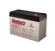 Батарея Ventura серия GP, GP12-9, напряжение  12B, емкость 9Ач (разряд 20 часов), макс. ток заряда 2.25А,  свинцово-кислотная типа AGM,  клеммы  T2, ДШВ  151х65х100мм, вес 2.5кг/ Ventura battery GP series, GP12-9, voltage 12V, capacity 9Ah (discharge 20 h