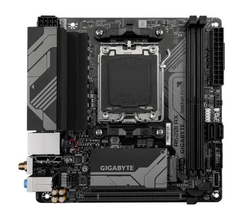 Материнская плата GIGABYTE A620I AX, AM5, A620, 2*DDR5, 2*SATA, 2*M.2, 2*USB 3.2, 3*USB 2.0, Type-C, 1*PCIx16, DP+HDMI, mITX