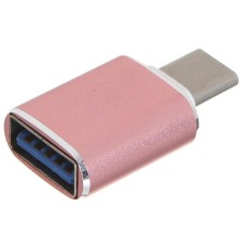 GCR Переходник USB Type C на USB 3.0, M/AF, розовый, GCR-52300