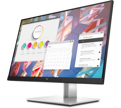 Монитор LCD 24'' [16:9] 1920х1080(FHD) IPS, nonGLARE, 60 Hz, 250 cd/m2, H178°/V178°, 1000:1, 20М:1, 16.7M, 5ms, VGA, HDMI, DP, USB-Hub, Height adj, Pivot, Tilt, Swivel, 1Y, Black,Silver (Мятая упаковка)