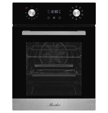 Электрический духовой шкаф Monsher/ ширина 45 см, High-Tech, 50 л, гидролизная очистка, 9 режимов, черный/нерж. сталь