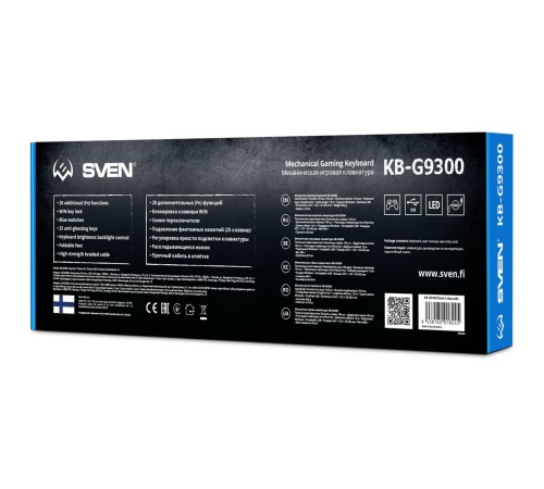 Механическая игровая клавиатура SVEN KB-G9300 (104кл., 20 Fn функций) Механическая игровая клавиатура SVEN KB-G9300 (104кл., 20 Fn функций)