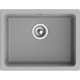 Кухонная мойка RIVELATO RIVELATO Мойка BERKANA 50 1-чаш 560*430, монтаж: универсальный, материал: кварц, цвет: серый металлик