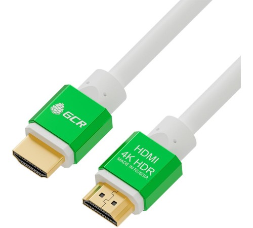 Greenconnect Кабель 1.0m HDMI версия 2.0, HDR 4:2:2, Ultra HD, 4K 60 fps 60Hz/5K*30Hz, 3D, AUDIO, 18.0 Гбит/с, 28/28 AWG, OD7.3mm, тройной экран, белый, AL корпус зеленый, GCR-51295 Greenconnect Кабель 1.0m HDMI версия 2.0, HDR 4:2:2, Ultra HD, 4K 60 fps 60Hz/5K*30Hz, 3D, AUDIO, 18.0 Гбит/с, 28/28 AWG, OD7.3mm, тройной экран, белый, AL корпус зеленый, GCR-51295