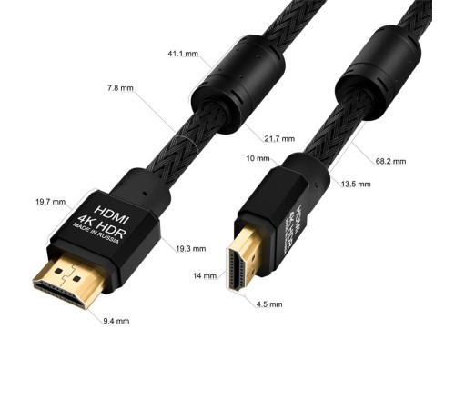 GCR Кабель 10.0m HDMI версия 2.0, HDR 4:2:0, Ultra HD, 4K 60 fps 60Hz/5K*30Hz, 3D, AUDIO, 18.0 Гбит/с, 28/28 AWG, OD7.8mm, тройной экран, черный нейлон, AL корпус черный, фер.кольца, GCR-53191 GCR Кабель 10.0m HDMI версия 2.0, HDR 4:2:0, Ultra HD, 4K 60 fps 60Hz/5K*30Hz, 3D, AUDIO, 18.0 Гбит/с, 28/28 AWG, OD7.8mm, тройной экран, черный нейлон, AL корпус черный, фер.кольца, GCR-53191