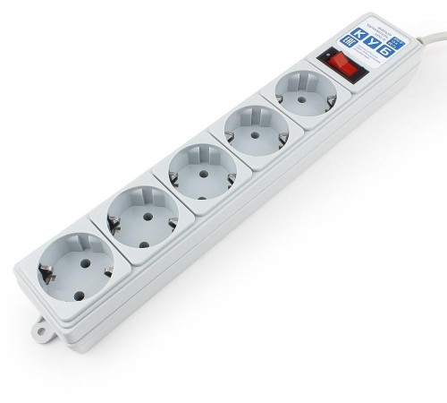 Фильтр-удлинитель Power Cube B 1.9 м 5 розеток (серый) 10А/2,2кВт/ Surge protector Power Cube B 1.9 m 5 outlets (gray) 10A / 2.2kW Фильтр-удлинитель Power Cube B 1.9 м 5 розеток (серый) 10А/2,2кВт/ Surge protector Power Cube B 1.9 m 5 outlets (gray) 10A / 2.2kW