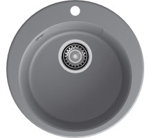 Кухонная мойка GRANFEST GRANFEST Мойка URBAN 649  1-чаша D-490мм, монтаж: врезной, материал: кварц, цвет: темно-серый
