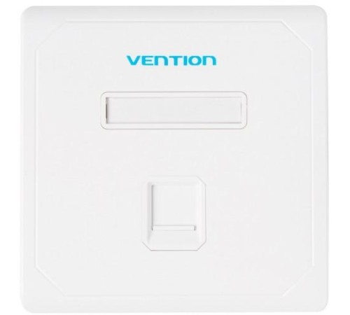 Лицевая панель Vention настенная (тип 86) под модуль Keystone 1 порт Белая