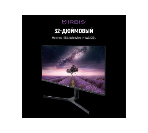 Монитор IRBIS NOBLEVIEW 32'' LED Monitor 2560x1440, 16:9, VA, 300 cd/m2, 3000:1, 3ms, HDMI, DPх2, USB, Audio output, 165Hz, Speak, Height, Tilt, Swiv, Pivot, внешн. Бп, VESA 100x100, Black 3y