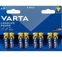 Батарейка AA/ Батарейка Varta LONGLIFE POWER (HIGH ENERGY) LR6 AA BL8 Alkaline 1.5V (4906) (8/160) (8 шт.)