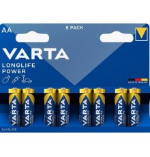 Батарейка AA/ Батарейка Varta LONGLIFE POWER (HIGH ENERGY) LR6 AA BL8 Alkaline 1.5V (4906) (8/160) (8 шт.)