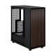 Корпус без блока питания/ Case Fractal Design North TG Dark Tint, Midi-Tower, 2x140mm, 2xUSB-A 3.2 + 1xUSB 3.2 Type-C ATX, mATX, mITX Wood panel, Charcoal Black
