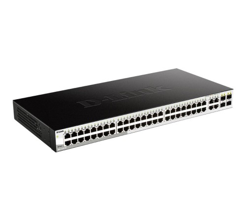 Коммутатор/ DGS-1210-52/FL Managed L2 Switch 48x1000Base-T, 4xCombo 1000Base-T/SFP, Surge 6KV, CLI