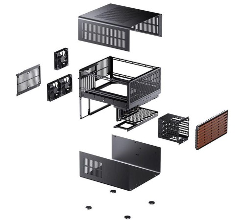 Корпус без блока питания/ Case JONSBO N5, Mini-Tower, 3x120mm, 1xUSB-A 3.0 + 1xUSB-C 3.2, E-ATX, ATX, mATX, mITX Black Корпус без блока питания/ Case JONSBO N5, Mini-Tower, 3x120mm, 1xUSB-A 3.0 + 1xUSB-C 3.2, E-ATX, ATX, mATX, mITX Black