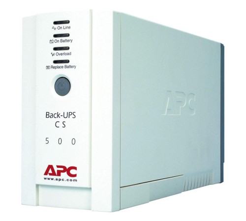 Источник бесперебойного питания для персональных компьютеров APC Back-UPS CS 500VA/300W, 230V, 4xC13 outlets (1 Surge & 3 batt.), Data/DSL protection, USB, PCh, user repl. batt., 1 year warranty