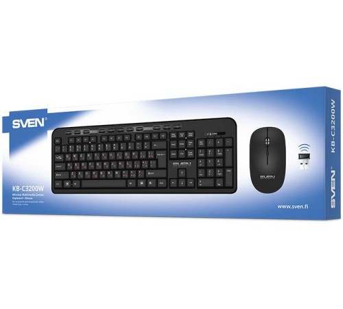 Беспроводной набор клавиатура+мышь SVEN KB-C3200W